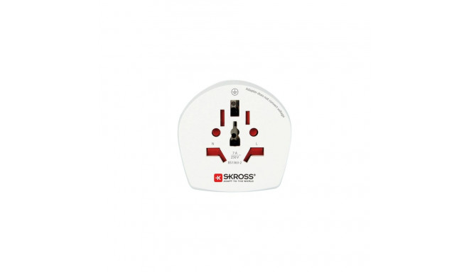 Skross Travel Adapter World-to-UK Earthed White
