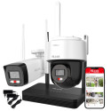 HiLook IKS-2044PH Easylink Wi-Fi 6 Traadita Videovalvekomplekt 4MP Bullet + PT Dome Kaamera + WiFi N
