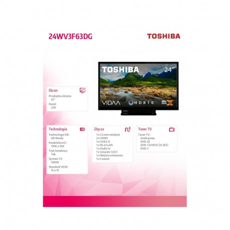 TV LED 24 inches 24WV3F63DG