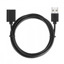 Extension cord USB AM-AF 1.8 m black