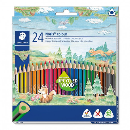 Värvipliiatsid Staedtler Noris 100% PEFC, 24 tk