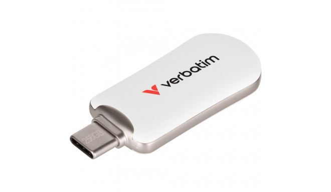 "STICK 256GB Verbatim Plectra White USB-C Flash Drive 30230"