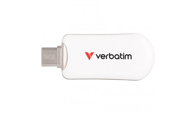 "STICK 64GB Verbatim Plectra White USB-C Flash Drive 30228"
