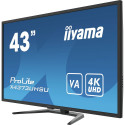 "IIYAMA 108cm (43"") X4373UHSU-B1 16:9 2xHDMI+DP+USB black"