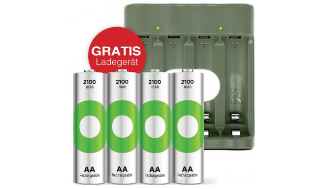 GP ReCyko 4-Port USB Charger B441 incl. 4xAA 2100mH batteries