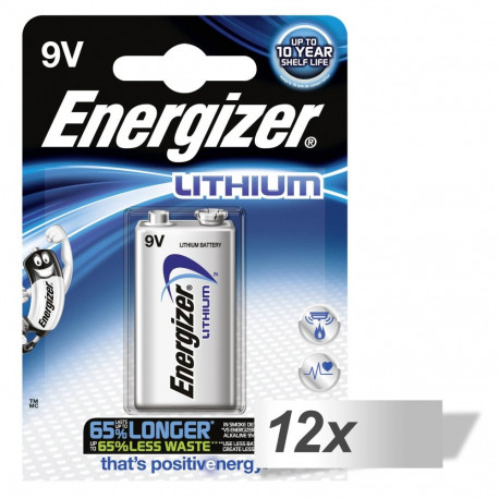 12x1 ENERGIZER Ultimate Lithium 9V plokk 1er blister