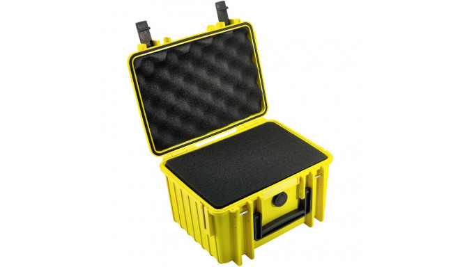 B&W Outdoor Case Type 2000 yellow with foam insert