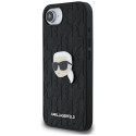 KARL LAGERFELD case for IPHONE 16e (SE 4 2025) KLHCPSE4PGKLKIPK (PU Monogram K. Head Pin) black