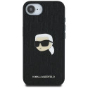 KARL LAGERFELD case for IPHONE 16e (SE 4 2025) KLHCPSE4PGKLKIPK (PU Monogram K. Head Pin) black