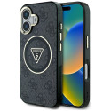 GUESS case for IPHONE 16 compatible with MagSafe GUHMP16SHG4PRTGK (IML Metal Glitter 4G Circle Trian