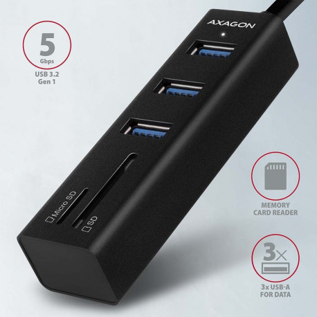 AXAGON SuperSpeed USB-A jaardilugeja | HMA-CR3A