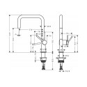 Sink faucet Hansgrohe Talis M54, U 220, 1jet, 72806800, stainless steel. steel