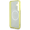 Case Guess 4G Background Gold Electroplated Peony Pattern MagSafe forSamsung Galaxy S25 brown