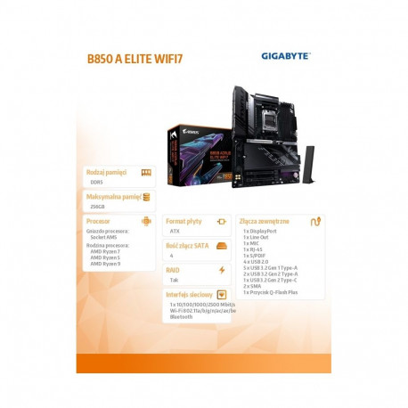 B850 A ELITE WIFI7 emaplaat
