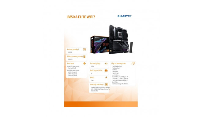 Motherboard B850 A ELITE WIFI7