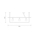 PENDANT LIGHT TERRA 3XE27 BLACK