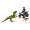 "Schleich Dinosaurs 41466 Flucht auf Quad vor Velociraptor"