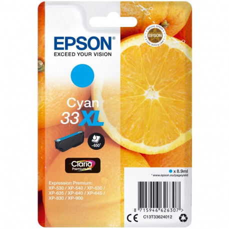 "Epson Tinte 33XL C13T33624012 Cyan"