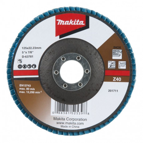 "Makita Fächerschleifscheibe 125mm Z40"