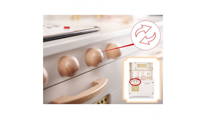 Laste retro MDF puidust köök BOHO aksessuaaridega