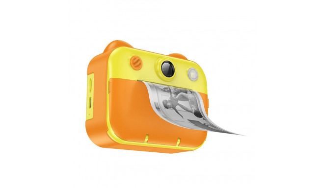 Digital kids camera with printer and selfie function Hoco 2,4" DV204 yellow
