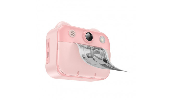 Digital kids camera with printer and selfie function Hoco 2,4" DV204 pink