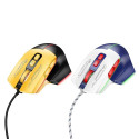 HOCO gaming wire USB A computer mouse 3600DPI black yellow