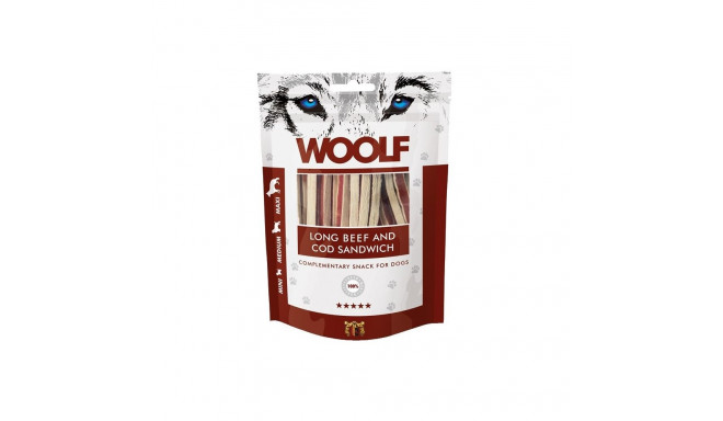 WOOFL pikk veise- ja tursavõileib - koeramaius - 100g