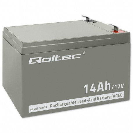 Qoltec 53045 AGM aku | 12V | 14Ah