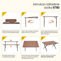 PROMIS Tourist table, foldable, rollable