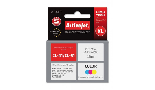 Activejet AC-41R Ink cartridge (replacement for Canon CL-41; Premium; 18 ml; color)