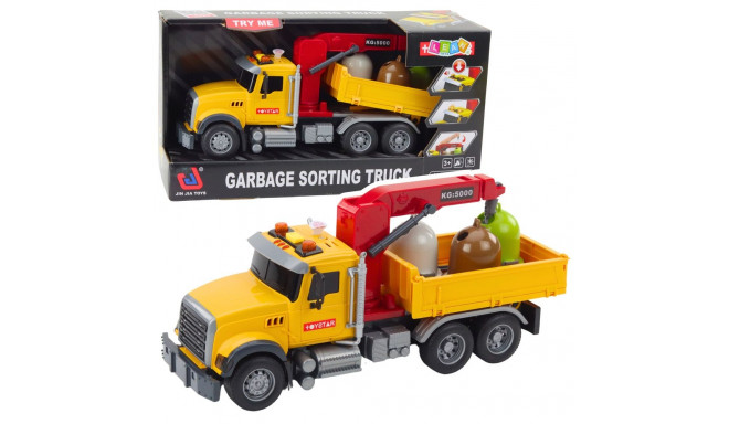 prügivedu sorteerimisauto konteinerid valgus helid