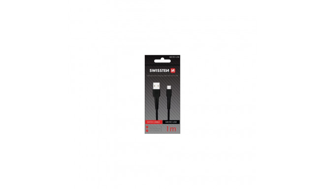 Swissten "Basic Fast Charge 3A Micro USB 1M" Black