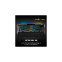Corsair K100 RGB Optical-Mechanical Gaming keyboard USB QWERTZ German Black
