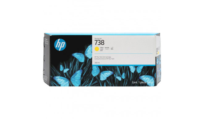 "HP 738 300-ml Yellow DesignJet Ink Cartridge"