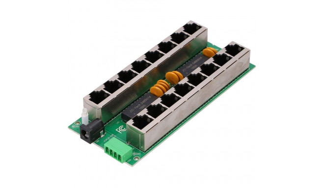 Extralink 8 porti gigabitine PoE süstik 8x 1000Mb/s RJ45, Mode B