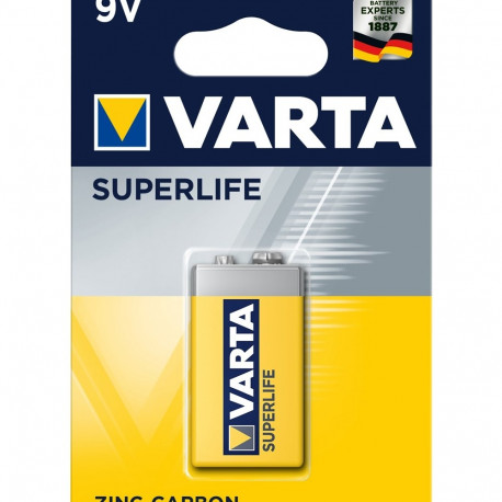 Varta Superlife 9V ühekordne tsink-süsinik patarei