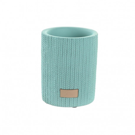 Glass DKD Home Decor Green Cement 8 x 8 x 10 cm