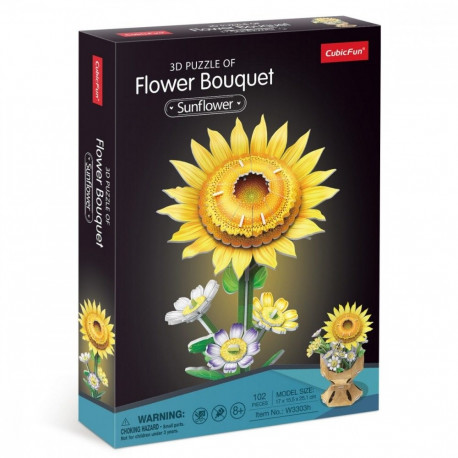 Puzzle 3D Flower bouquet - Sunflowers