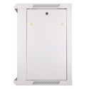 Wall cabinet rack 12U 600x600 gray glass door