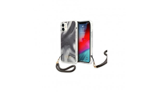 Guess GUHCP12SKSMAGR iPhone 12 mini 5,4" sari|halli kõvakaaneline marmorkollektsioon