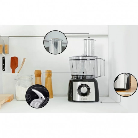 Bosch MultiTalent 3 Plus köögikombain MCM3PM386 900 W 2 kiirust 2,3 l kauss must/roostevaba teras