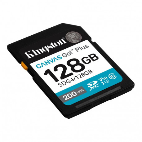 Kingston Canvas Go! Plus 128 GB SD mälukaart klass 10, UHS-I, U3, V30