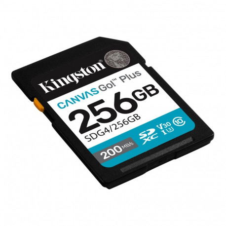 Kingston Canvas Go! Plus 256 GB SD mälukaart klass 10, UHS-I, U3, V30