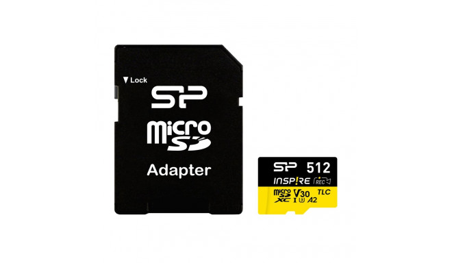Silicon Power Inspire | 512 GB | microSDXC | Flash memory class C10, UHS-I U3, V30