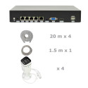 PNI-IP810-4IP8 NVR POE PNI House IP810 video surveillance package, 4 PNI IP8POE cameras, 8MP and cab