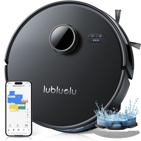 Lubluelu L15 Robot Vacuum 3-in-1 5000Pa LiDAR App Control Black