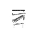 Adjustable Height Table Up Up Bjorn Gray, Table top L White