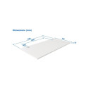 Adjustable Height Table Up Up Bjorn Gray, Table top L White