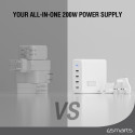 "4smarts Ladegert GaN Flex Pro 200W 4 USB-C. wei"